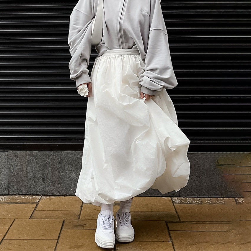 Dame Elegant strikpullover med voluminøse ærmer og smart kant Stilla