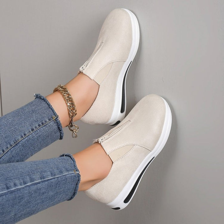 Dame Slip-On Sneakers med elegant lynlås Stilla