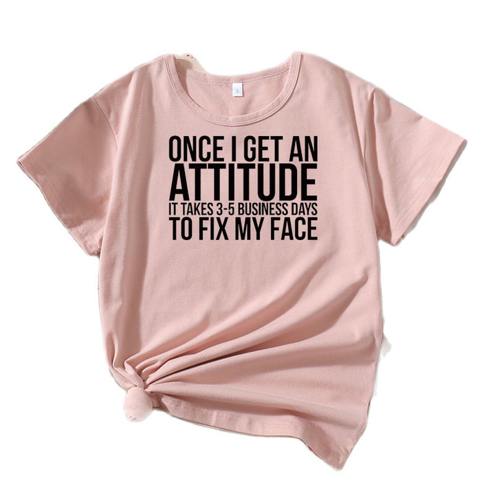 Damer Casual Attitude Statement T-Shirt Stilla