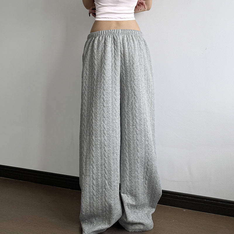 Damen bequeme weite Sweatpants mit elastischem Bund und Kordelzug Skovae
