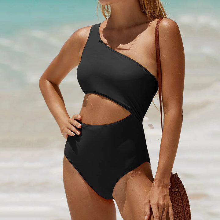 Femme En-skulder Cut-Out Énteiler Badedragt Stilla