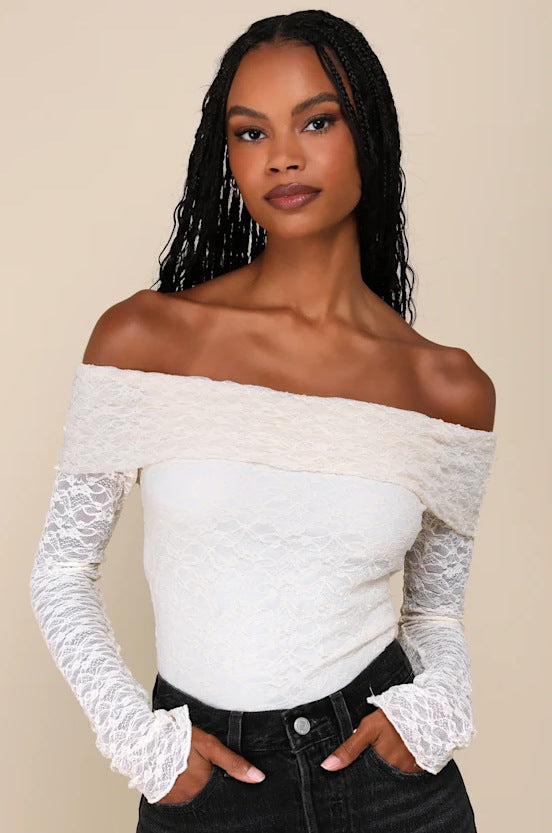 Dame Off-Shoulder Spidsetop Stilla