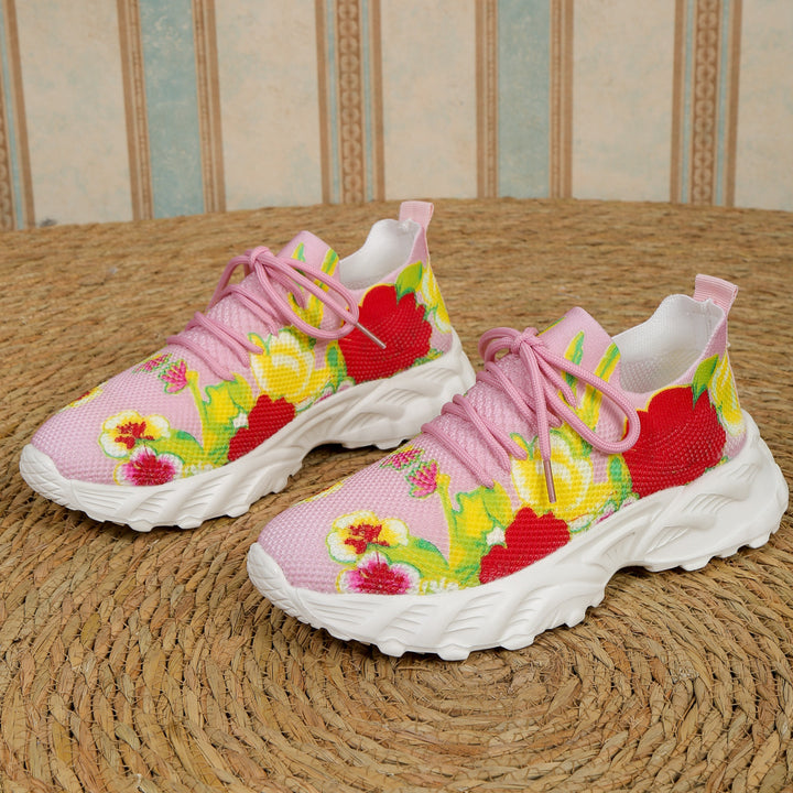 Dame Åndbar Sneakers med blomsterdesign og skridsikker sål Stilla