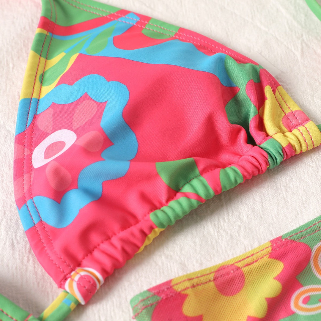 Dame Bikini-sæt med blomsterdesign og kombineret nederdel Stilla
