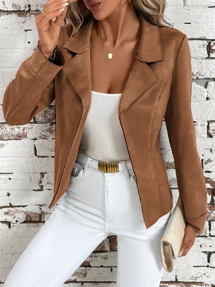 Dame elegant ruskindsjakke med moderne snit Stilla
