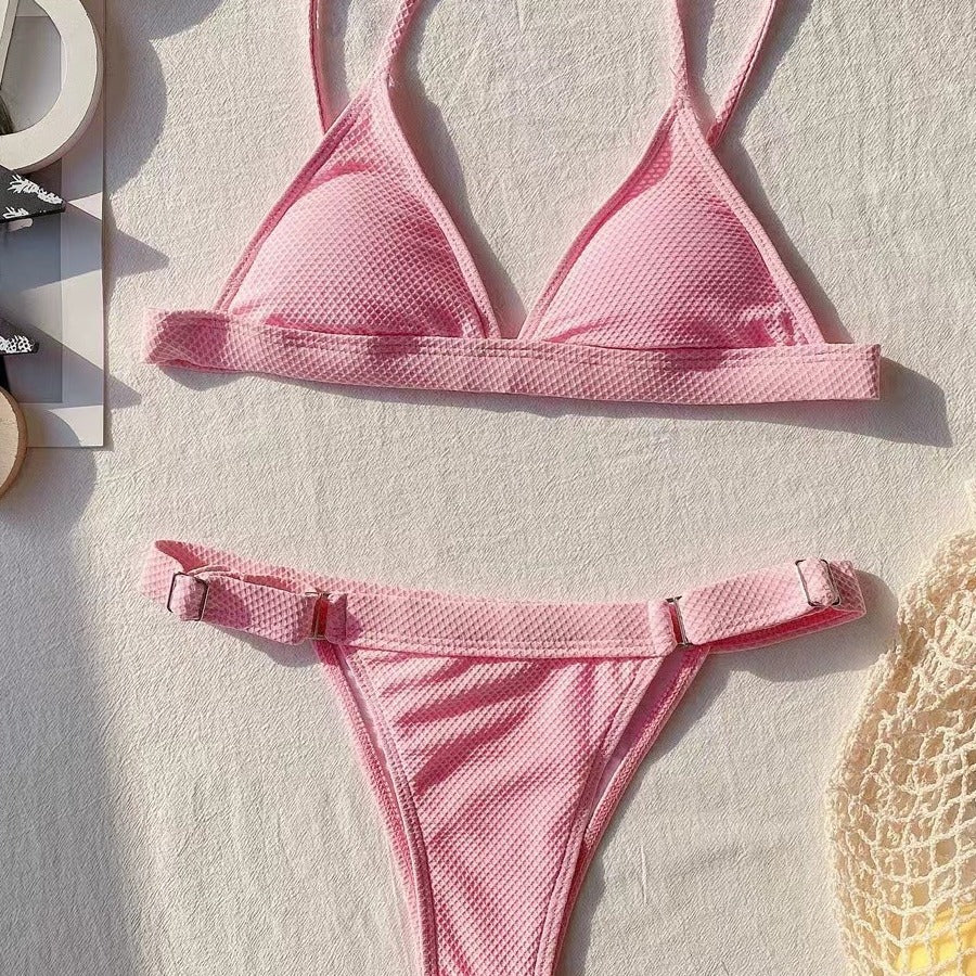 Dame Mesh Trekant Bikini Sæt Stilla 1750839796
