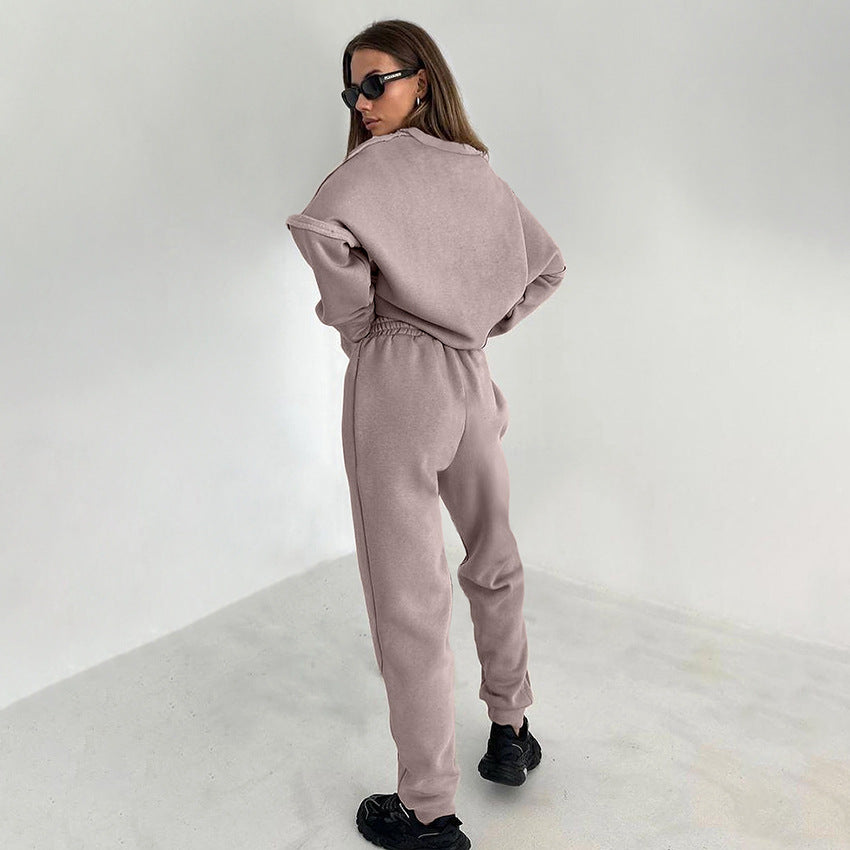 Dame Lækkert Sweatpants-sæt med oversized sweatshirt og behagelige joggers Stilla