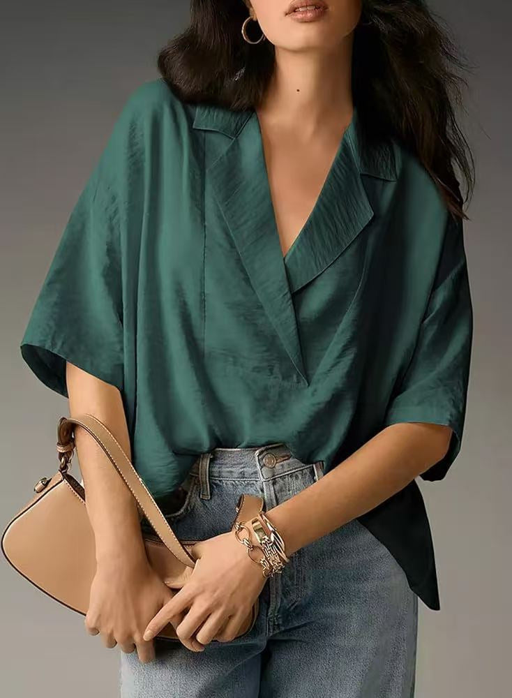Dame elegant løs bluse Stilla