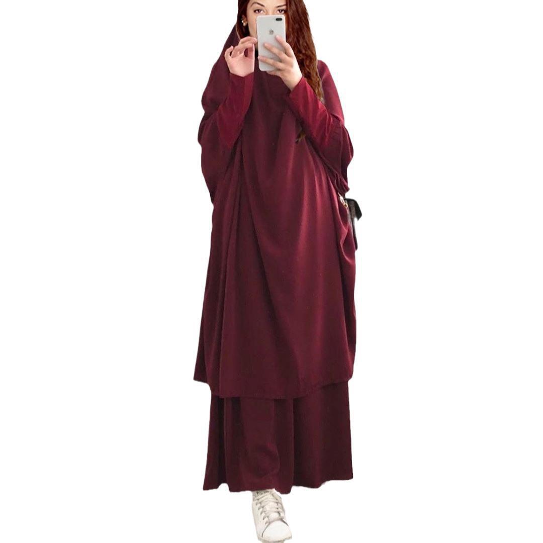 Dame Langærmet Kaftan med Elegant Snit og Bredt Design Stilla