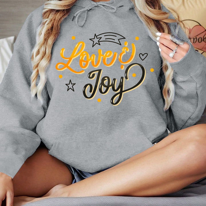 Kvindernes hættetrøje med inspirerende Love & Joy design Stilla