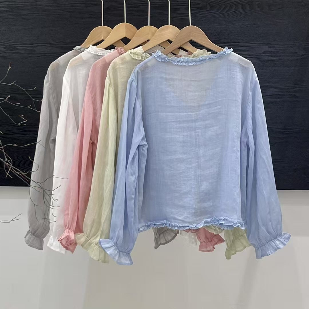 Femme Rynket let Bluse Stilla