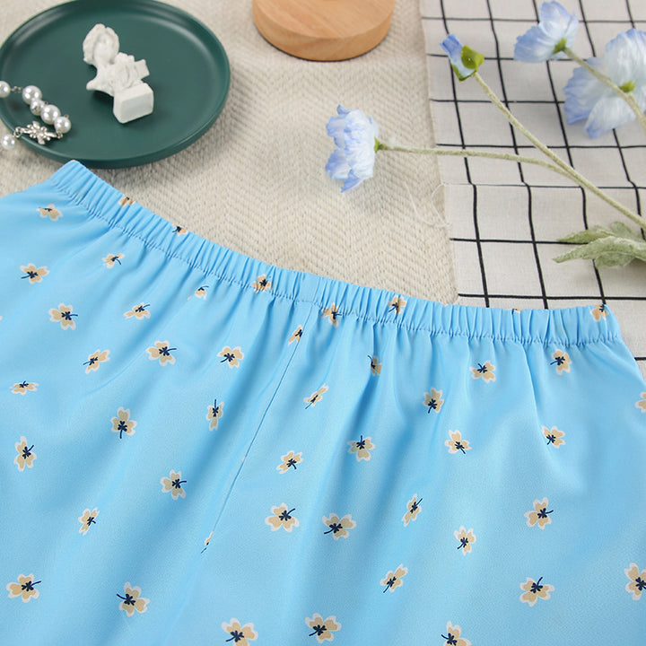 Dame pyjamasæt med blomsterprint og behagelig pasform Stilla