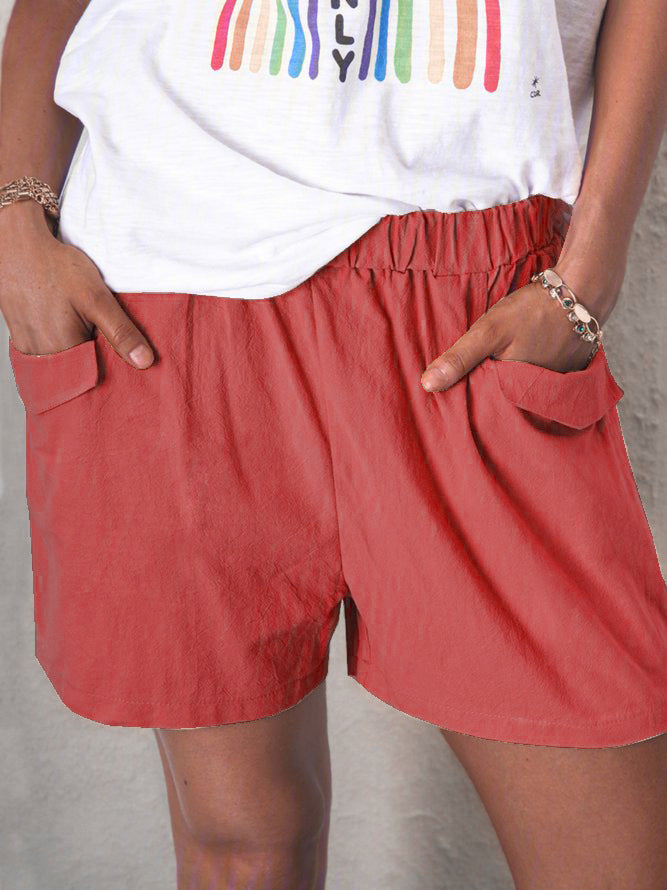 Damer Fritid Høj talje Lommer Shorts Stilla