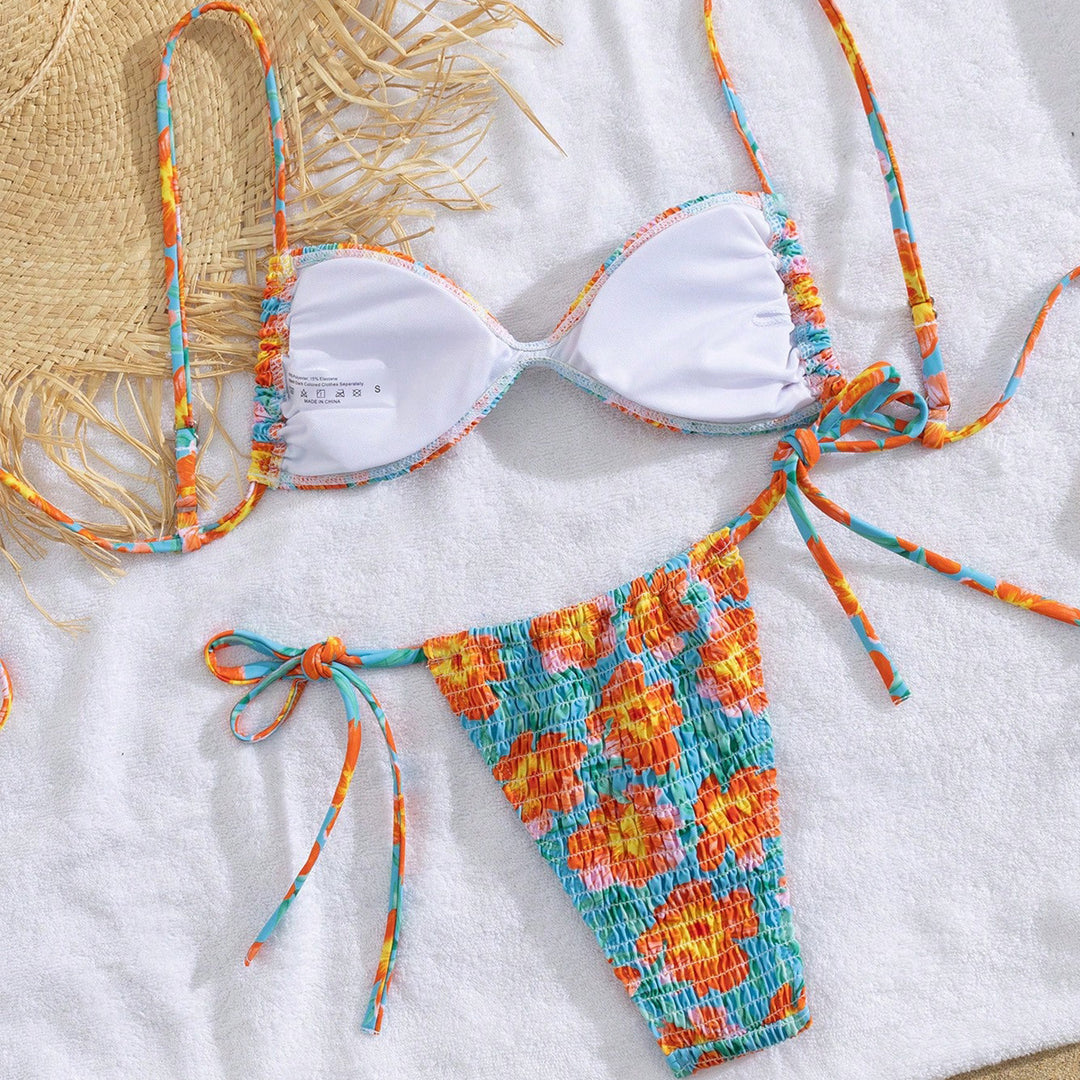 Dame triangel-bikini i afslappet shabby-chic stil Skovae