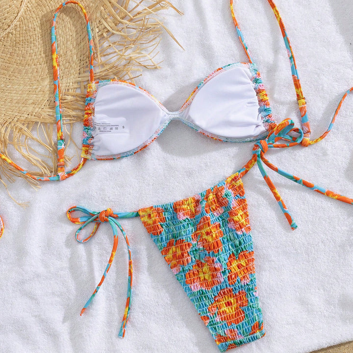 Dame triangel-bikini i afslappet shabby-chic stil Skovae
