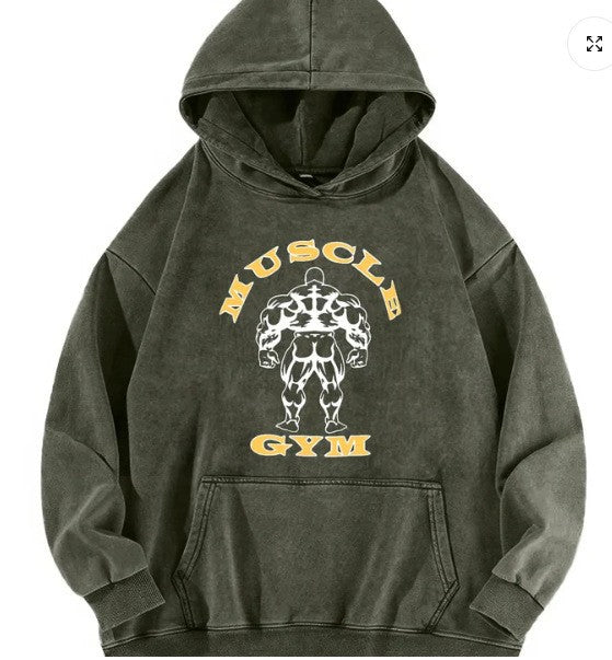 Dame hoodie med inspirerende fitness motiv Skovae