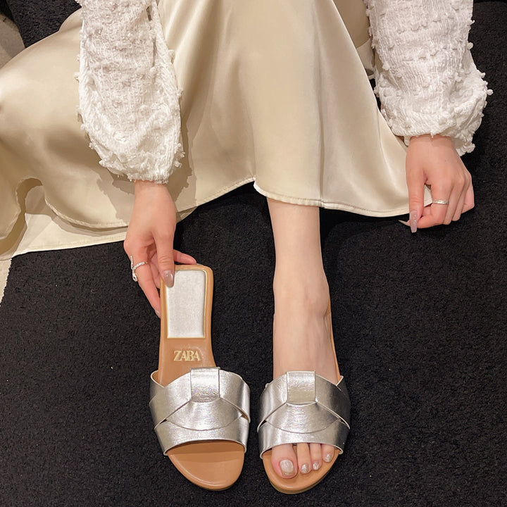 Dame Slide Sandaler med moderne kryds-design Stilla