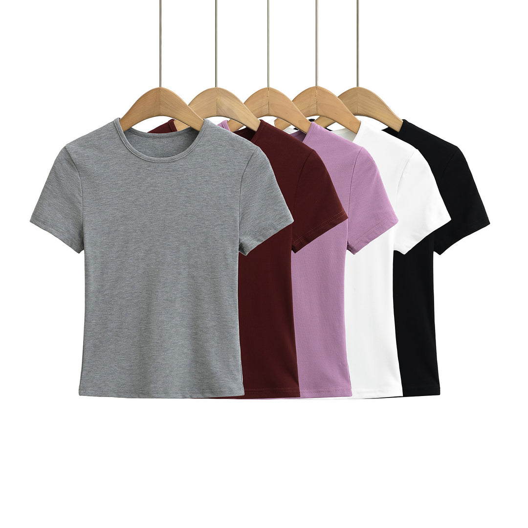 Kvinder Komfortabelt Basic T-shirt med åndbart materiale Stilla