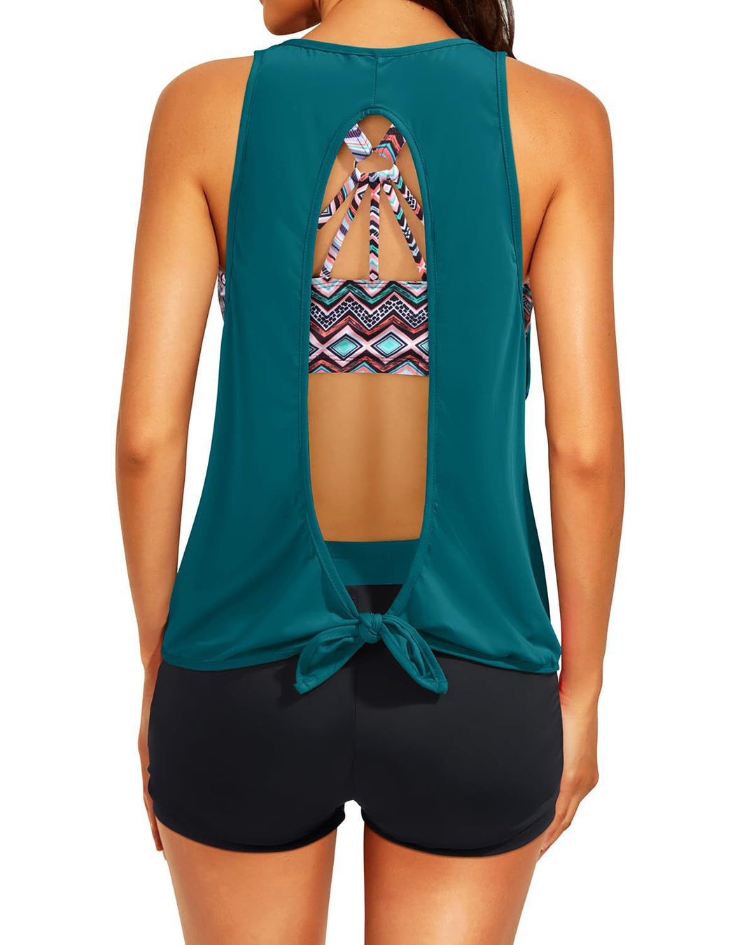 Dame Sporty Tankini top med elegant rygudskæring Skovae