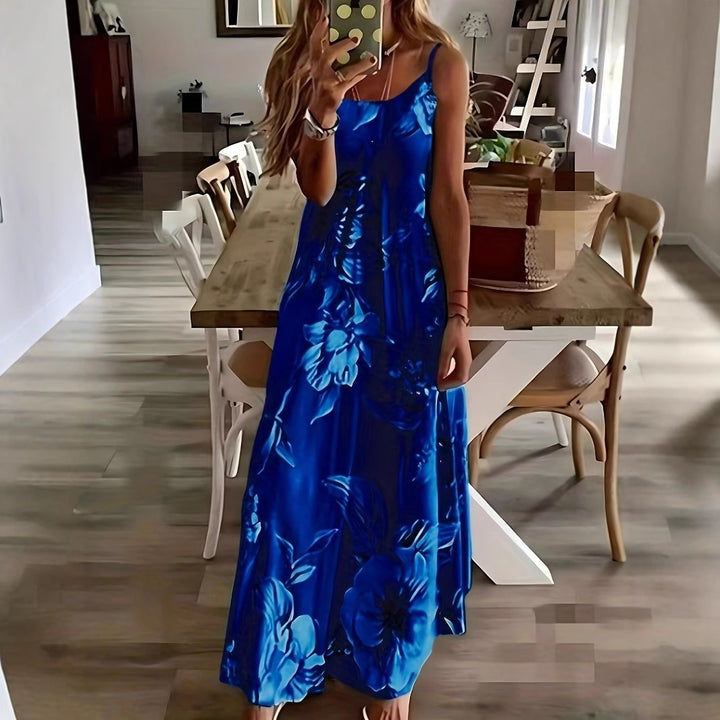 Dame maxikjole med elegant blomsterprint og moderne snit Stilla