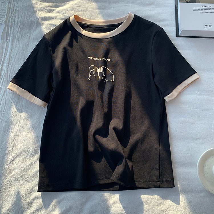 Dame Casual Graphic T-Shirt med legende statement-design Stilla