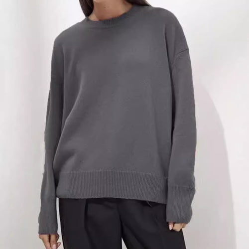 Dame behagelig oversized pullover i hyggeligt strik Stilla