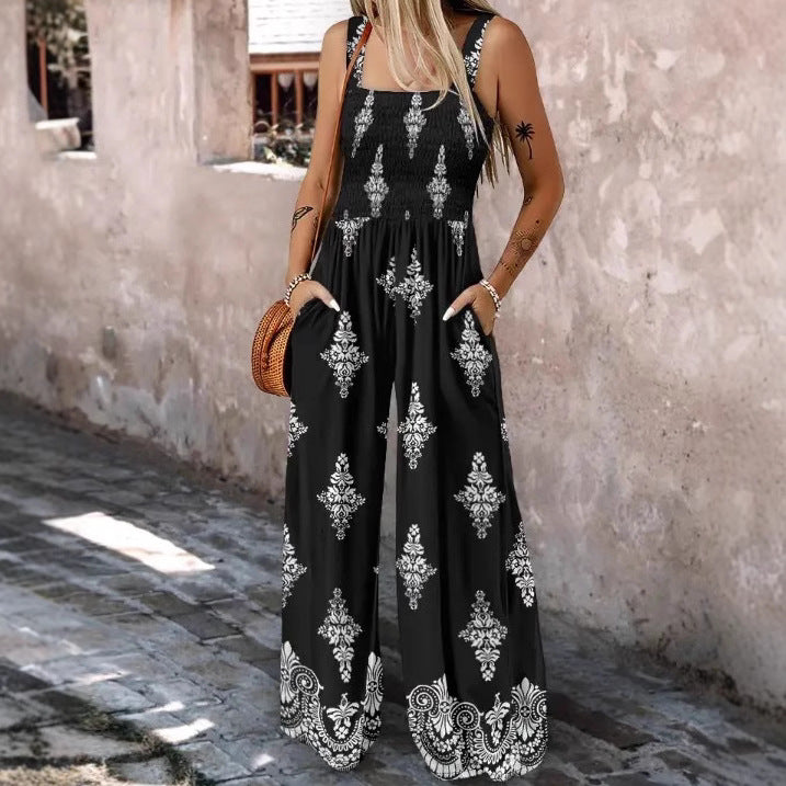 Dame bohemian-inspireret bred ben jumpsuit Stilla