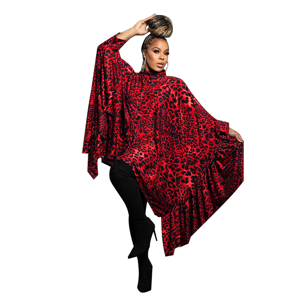 Dame trendy Kaftan-bluse med ruskindslook og voluminøs snit Stilla
