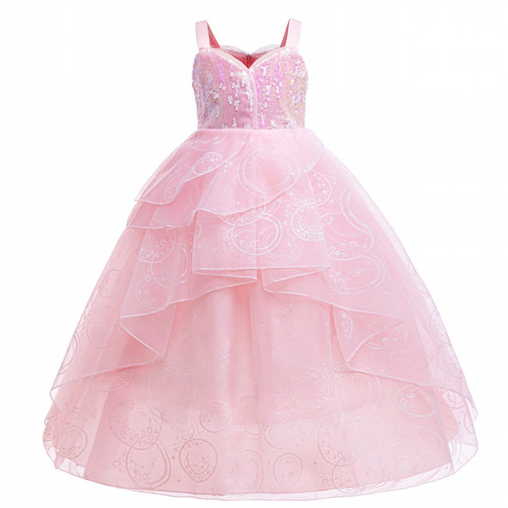 Glinda Cosplay Kjole – Rosa Prinsesse Ballkjole til Piger (Bryllup, Scene) Skovae
