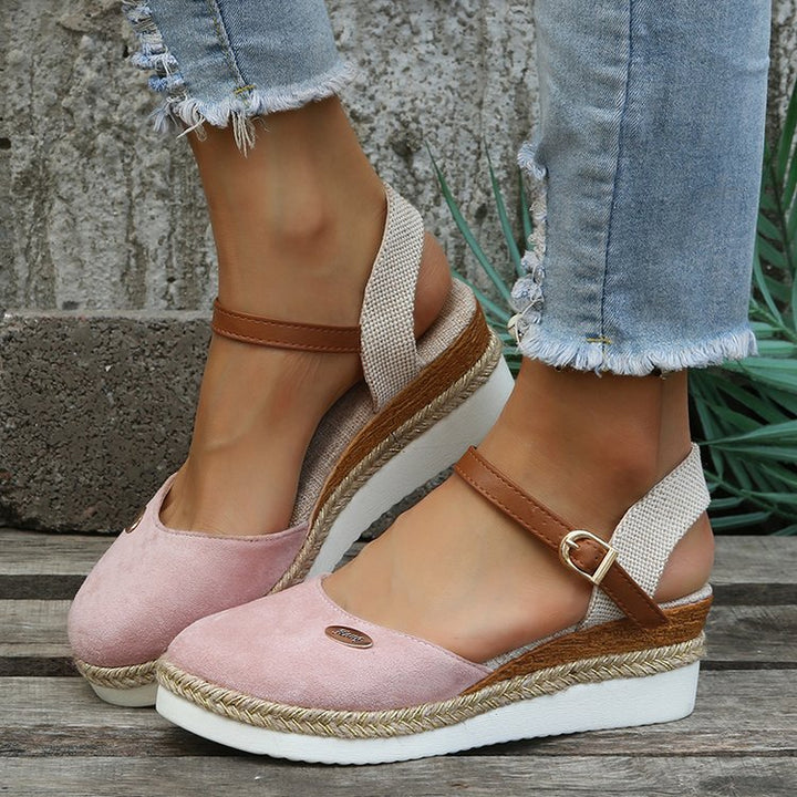 Dame Wedge-sandaletter med elegant rem og komfortabelt fodseng Stilla