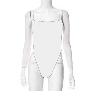 Dame Body i minimalistisk form med smalle stropper og høj benudskæring Stilla