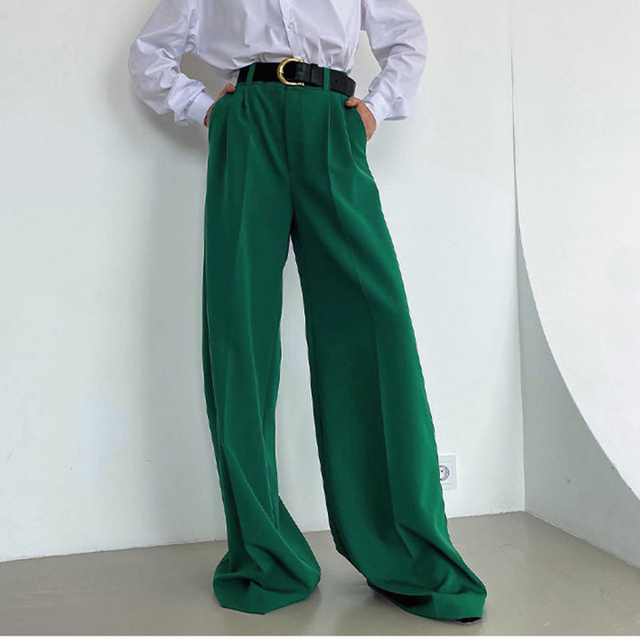 Dame Bredskåret High-Waist Bukser med elegant taljedetalje Stilla