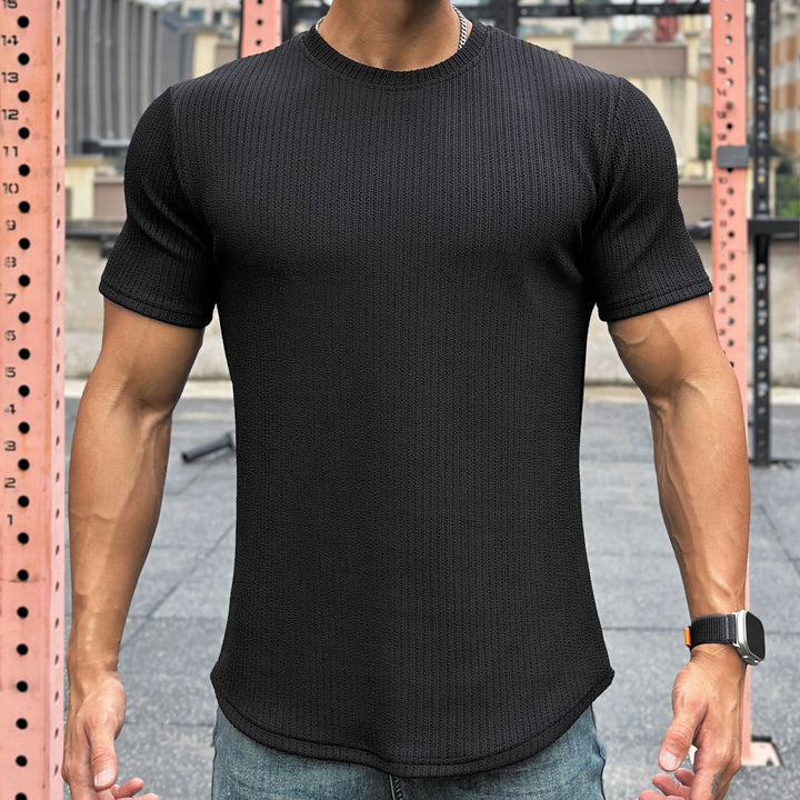 Herrer muskelshirt med struktureret overflade Stilla