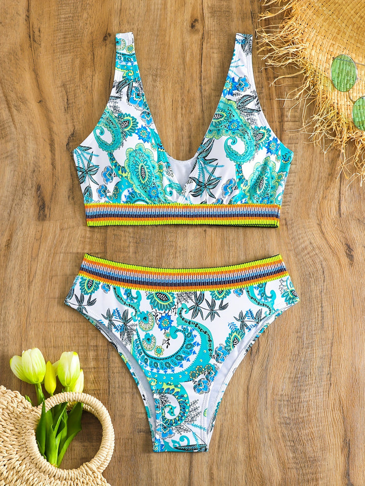 Dame bikini-sæt med moderne etno-design Skovae