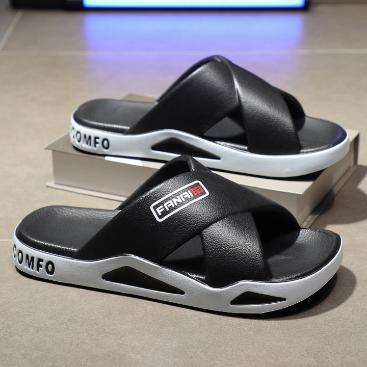 Herrer komfortable og skridsikre slides med ergonomisk sål Stilla