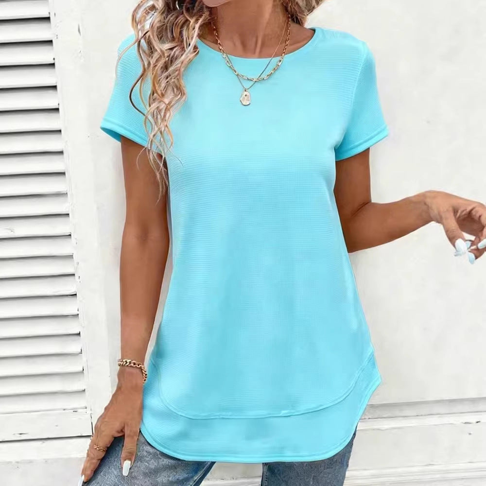 Dame sporty bomulds T-shirt Skovae