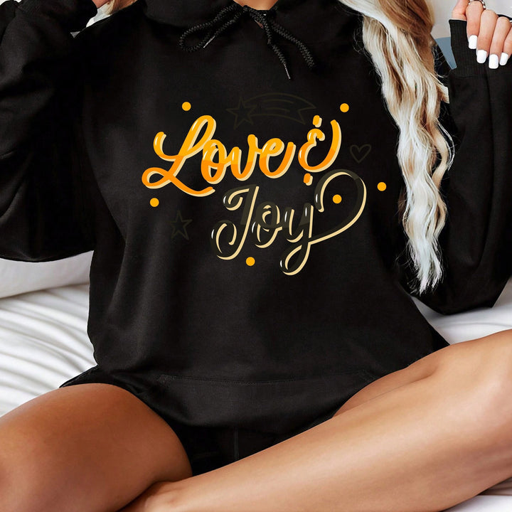 Kvindernes hættetrøje med inspirerende Love & Joy design Stilla