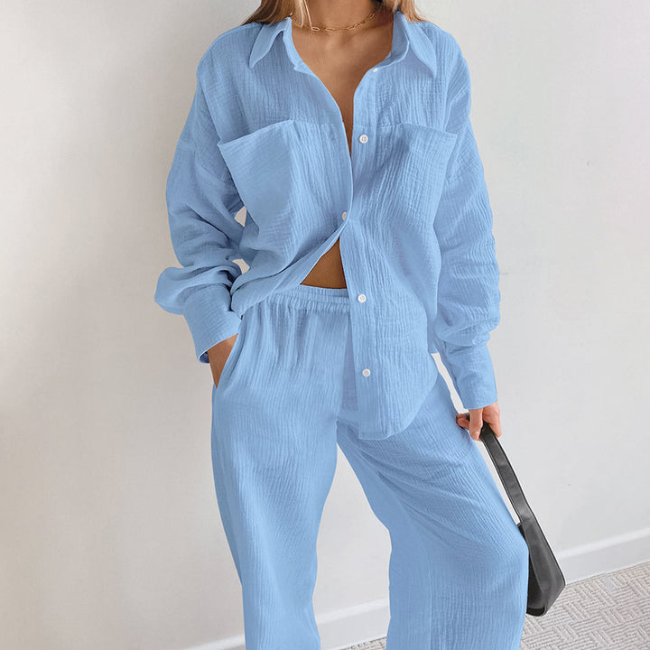 Dame fritids-jumpsuit lavet af let, åndbart stof med elegant struktur Stilla