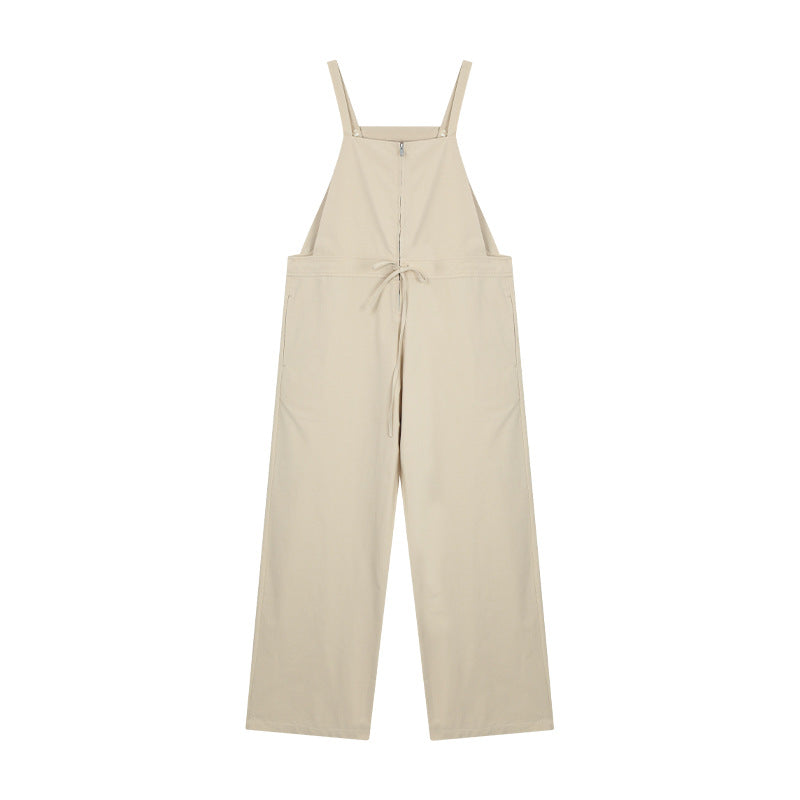Dame Casual Jumpsuit-Bukser med justerbare stropper og funktionelle lommer Stilla