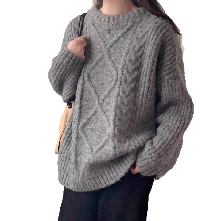 Kvinders hyggelige oversized sweater lavet af fin strik Stilla