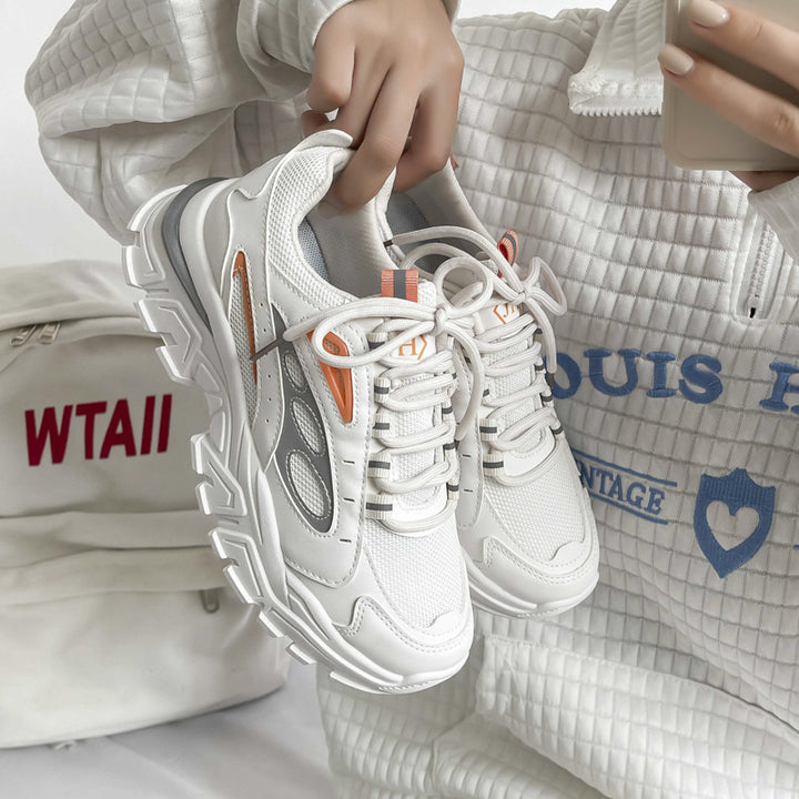 Dame Sporty Chunky Sneakers med åndbart mesh-design og skridsikker sål Stilla