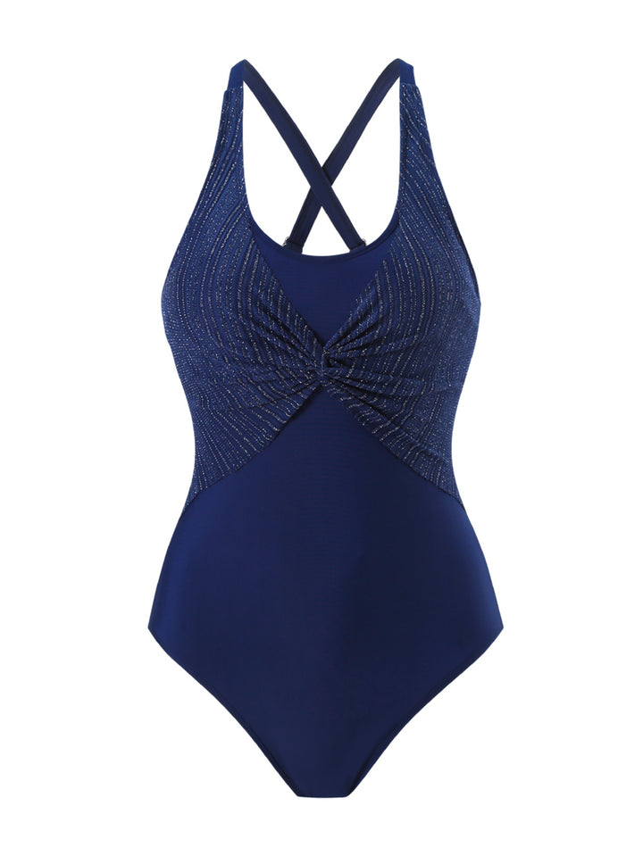 Damer sportslig one-piece badedragt med stilfuld vikle-design Skovae