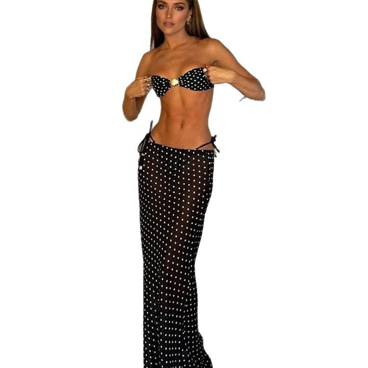 Dame Bandeau-bikini med moderne skæring Skovae
