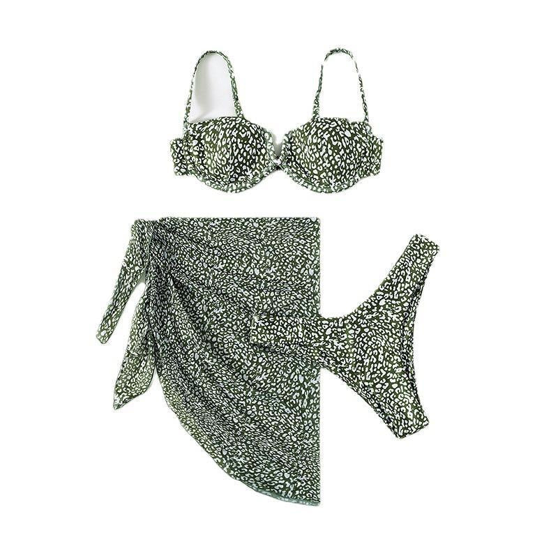 Dame Push-Up-Bikini med elegant leopardmønster Skovae