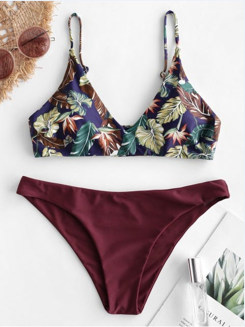 Damer Triangle Bralette Bikini Sæt Stilla 1750839566