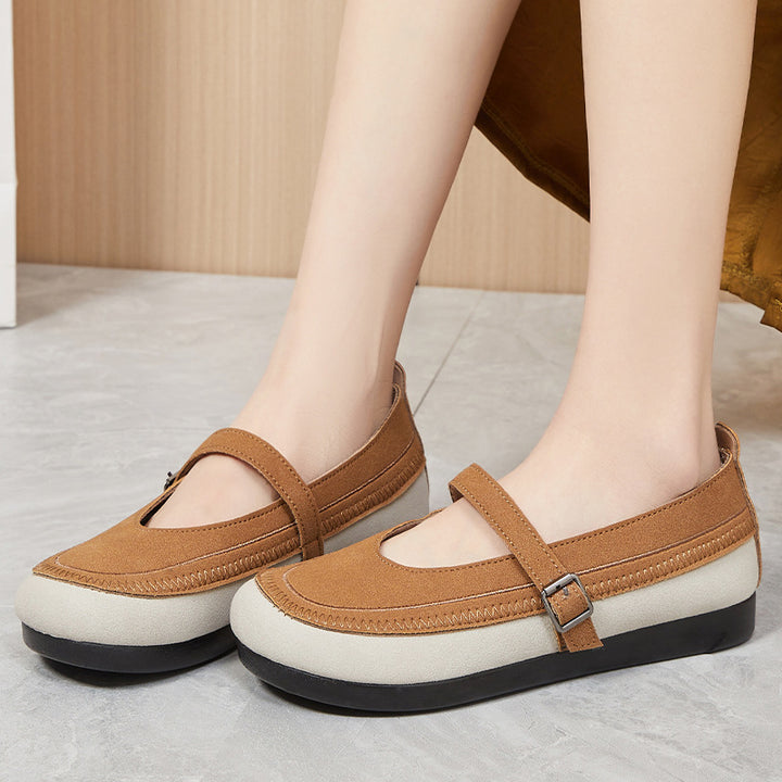 Damer Elegante Mary Jane Stil Ballerinas med justerbar rem Stilla