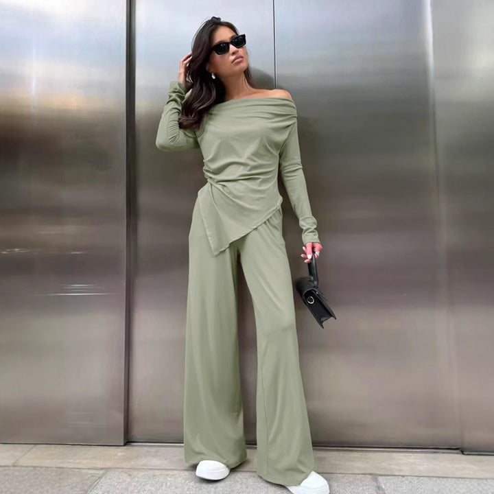 Dame Elegant Jumpsuit med skulderfri design og brede ben Stilla