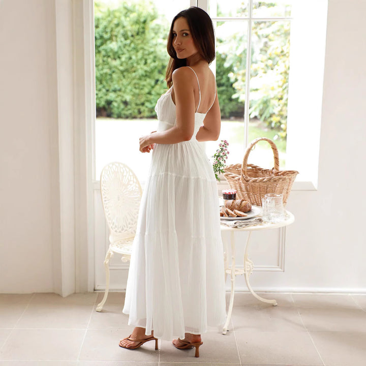 Dame Boho Chic Laget Maxi Kjole Stilla