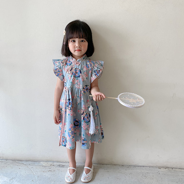 Pige Floral Print Kjole Stilla
