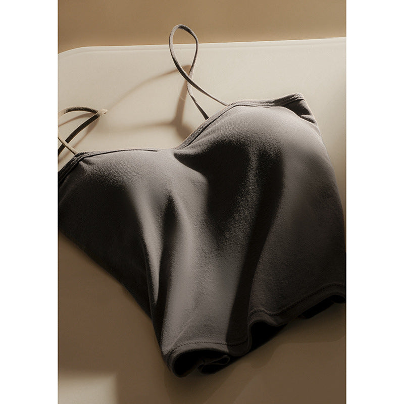 Femme Justerbare Stropper Satin Cami Top Stilla